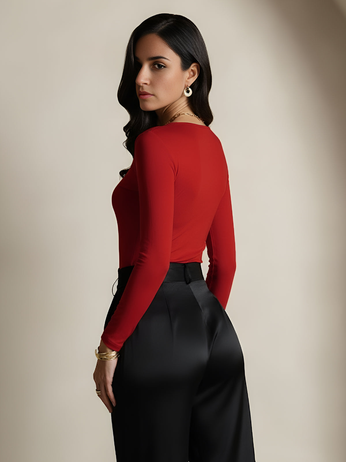 [Rotwein] SilkSilky-DE Seide Womens T-Shirt 002,