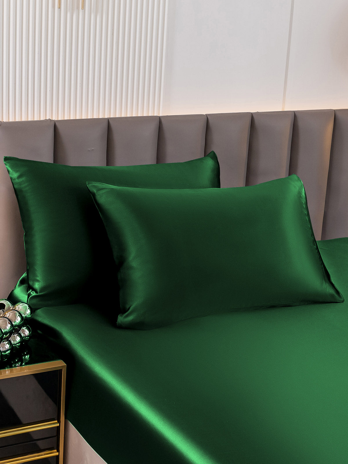 [Dunkelgrün] SilkSilky-DE 22Momme Reine Seide Pillowcase 002