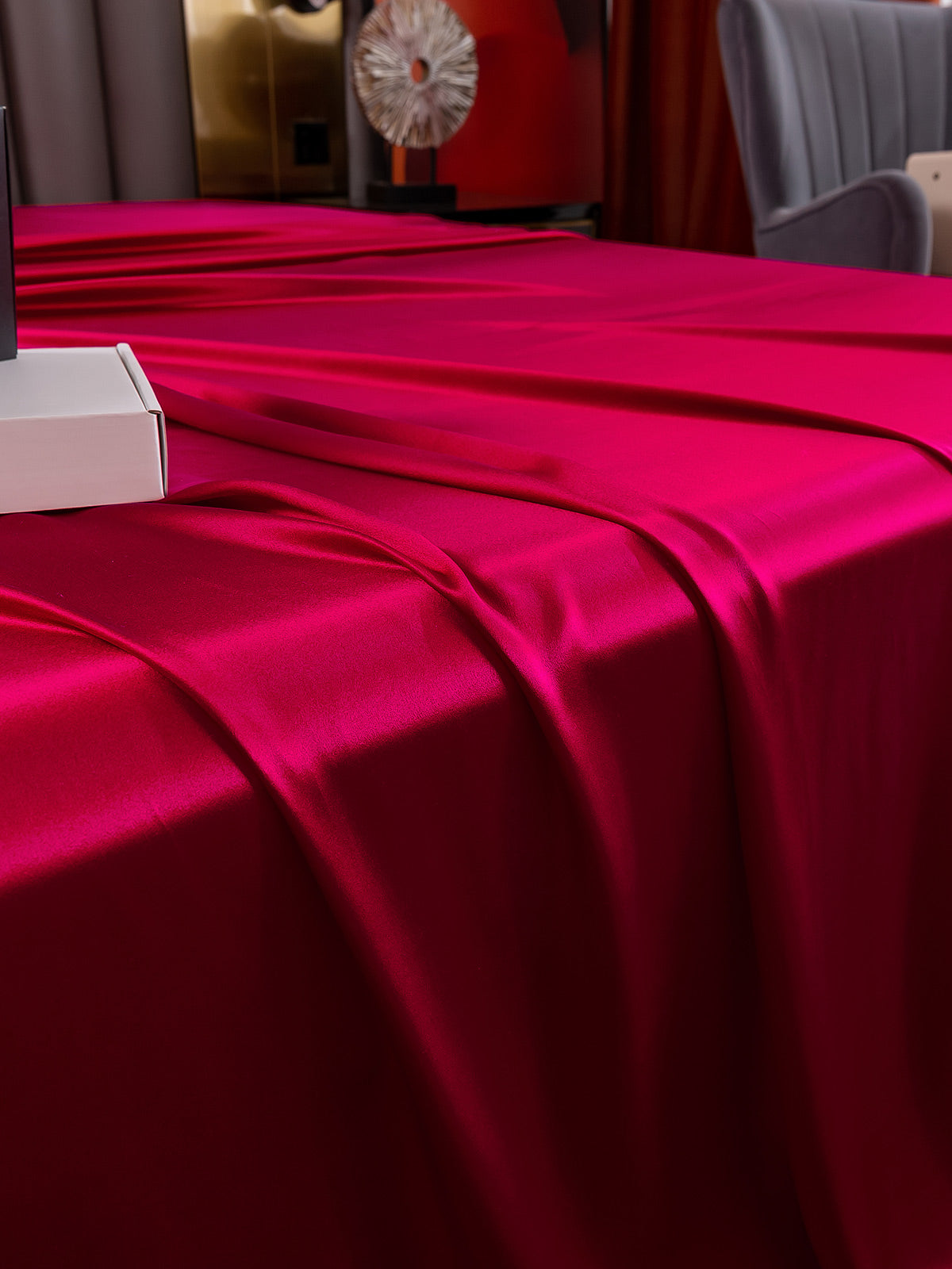 [Rotwein] SilkSilky-DE 25Momme Reine Seide Bedding Set 005,