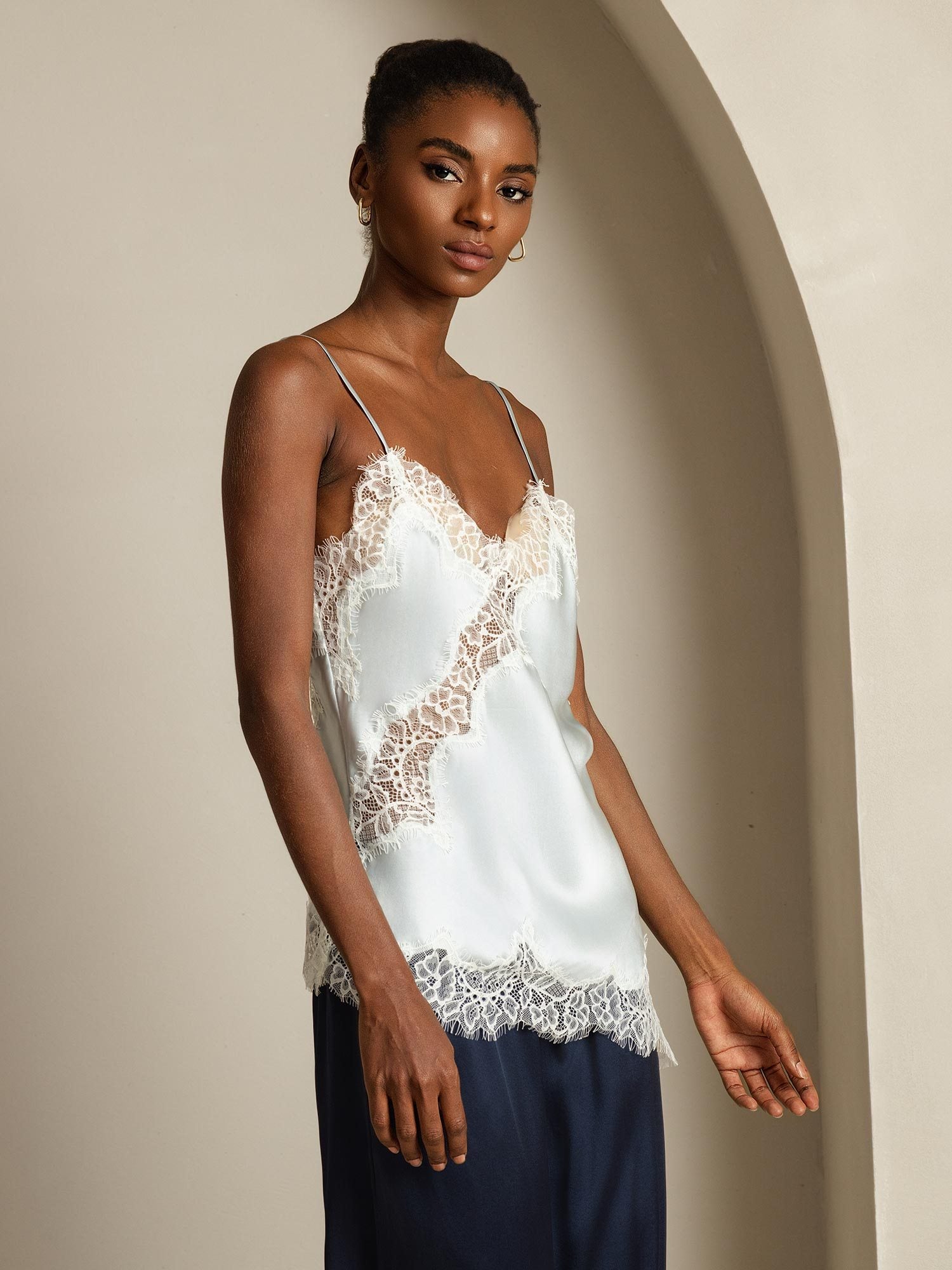 [Hellblau] SilkSilky-DE Reine Seide Camisoles 003