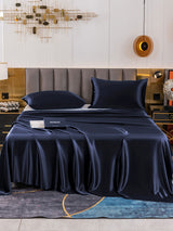 [Dunkelblau] SilkSilky-DE 19Momme Bettwäsche Sets 002