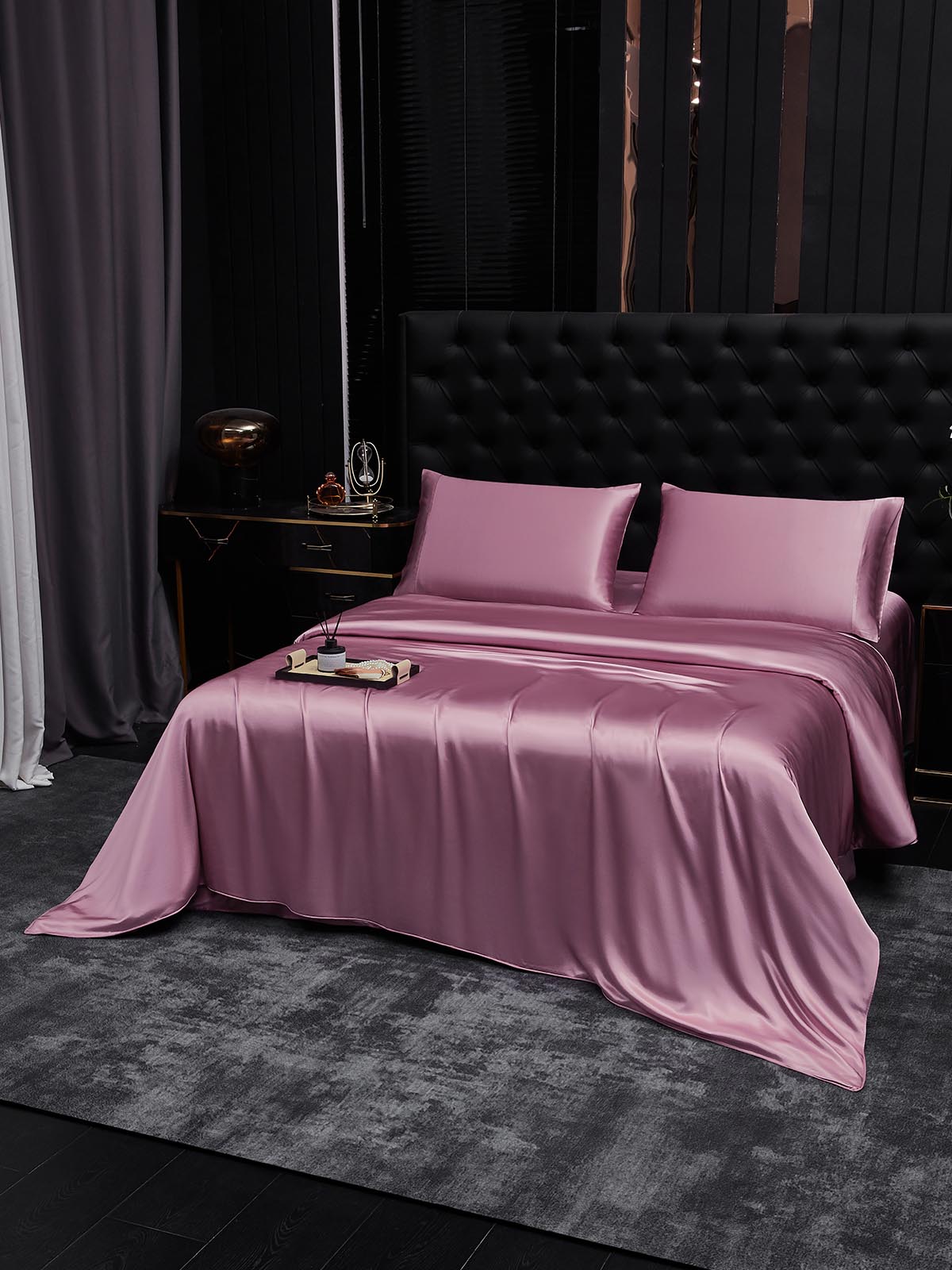 [Mauve Orchidee] SilkSilky-DE 25Momme Reine Seide Bedding Set 002