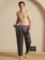 [Schwarzer Ginkgo] SilkSilky-DE Mens Sleep Bottoms 006