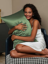 [Graugrün] SilkSilky-DE 30Momme Reine Seide Pillowcase 002