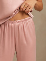 [Pfirsichhaut] SilkSilky-DE 19Momme Ärmellos Tiefer Rundhalsausschnitt Damen Pyjamas 005