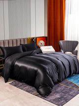 [Schwarz] SilkSilky-DE 22Momme Reine Seide Bedding Set 002,