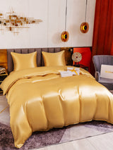 [Champagner] SilkSilky-DE Bettwäsche Sets 001