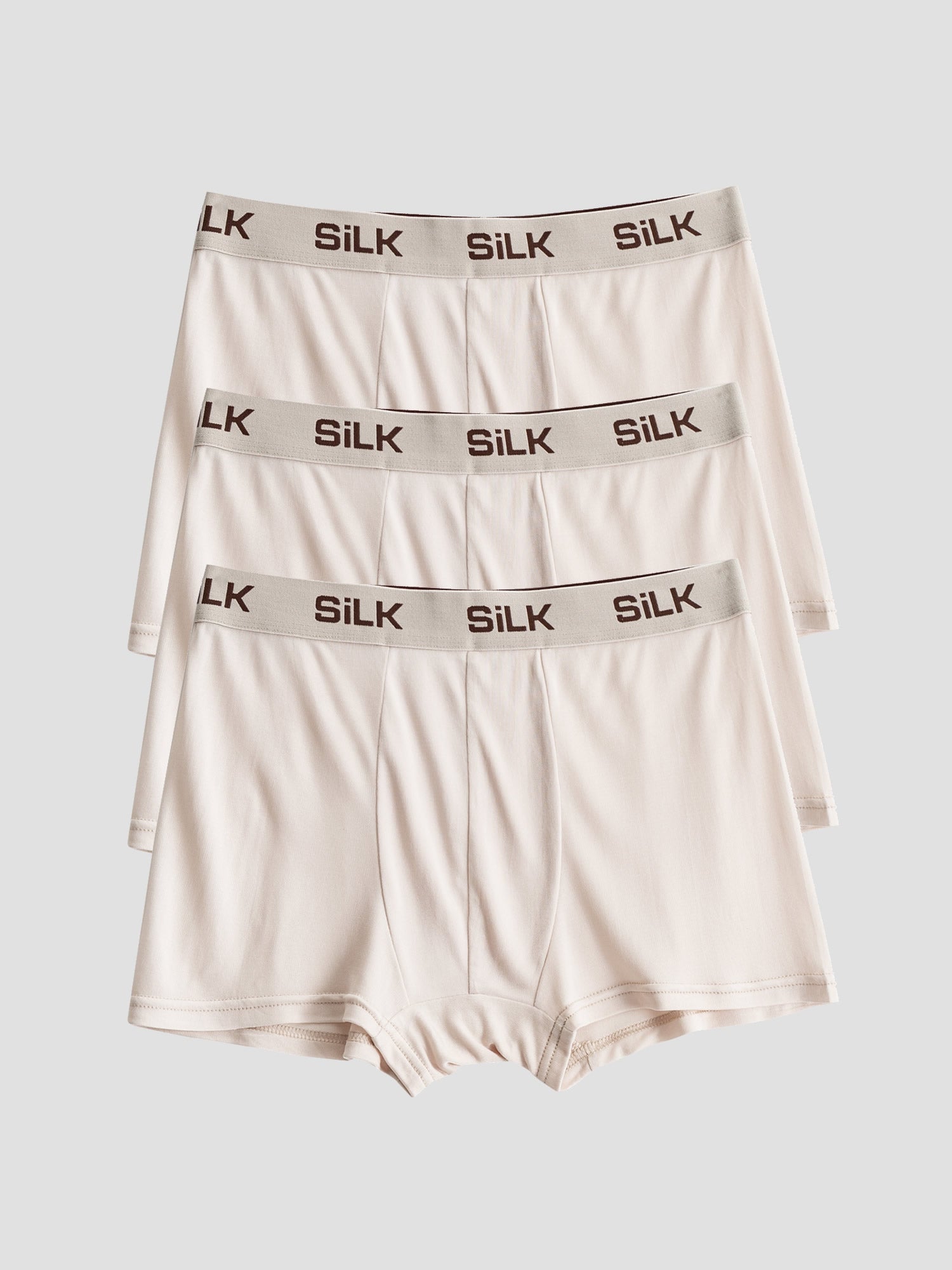[Beige] SilkSilky-DE Reine Seide Mens Underwear 002