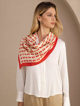 [Beige Kirsche] SilkSilky-DE Scarf 004