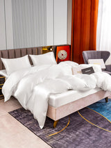 [Weiß] SilkSilky-DE 22Momme Reine Seide Bedding Set 003,