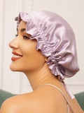 SilkSilky-DE Reine Seide Sleep Cap Lavendel 001