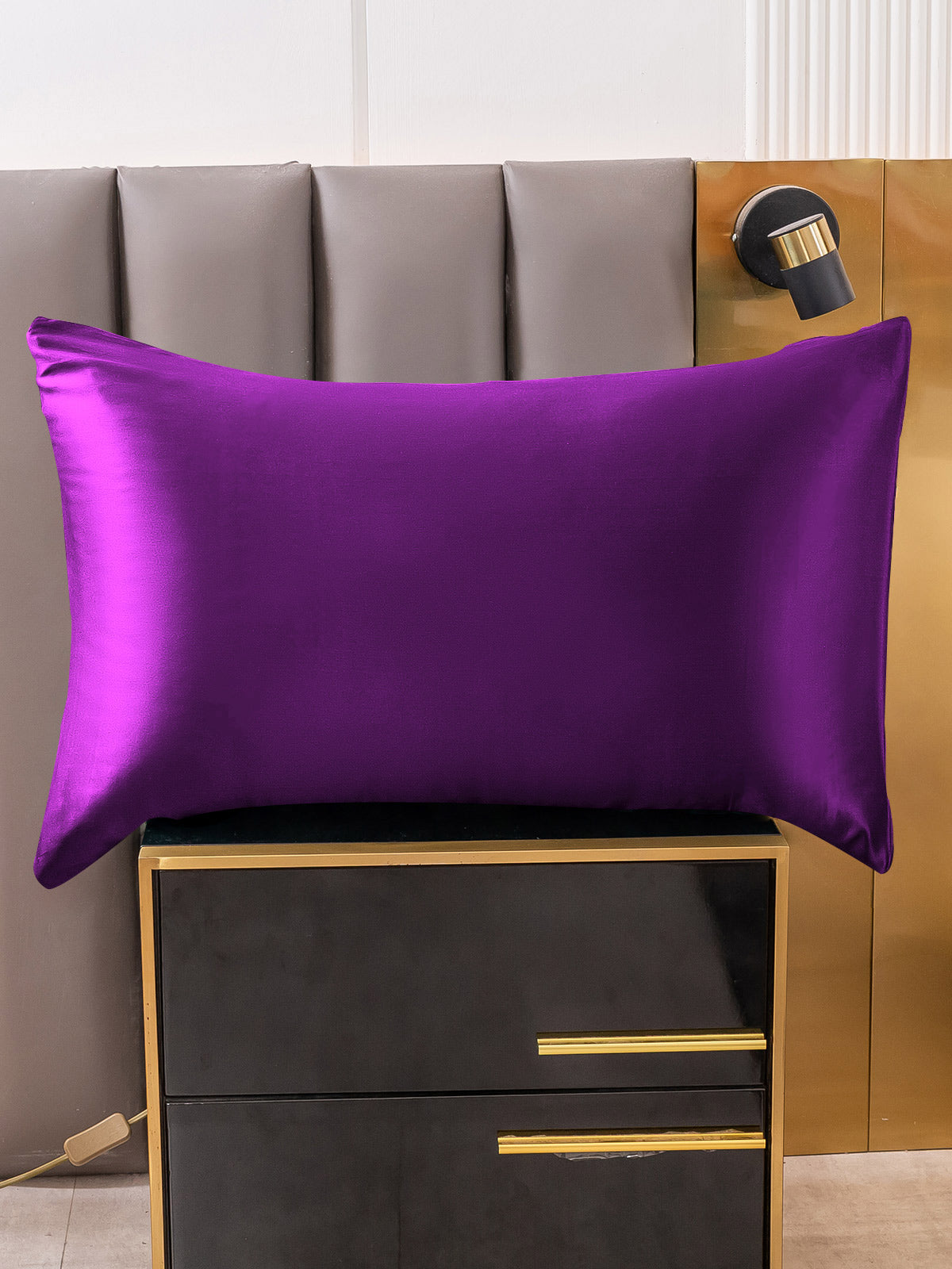 SilkSilky-DE 19Momme Reine Seide Pillowcase Violett 004