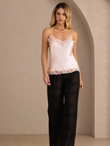 [Rosa] SilkSilky-DE Spaghetti Strap V Neck Cami Top 007
