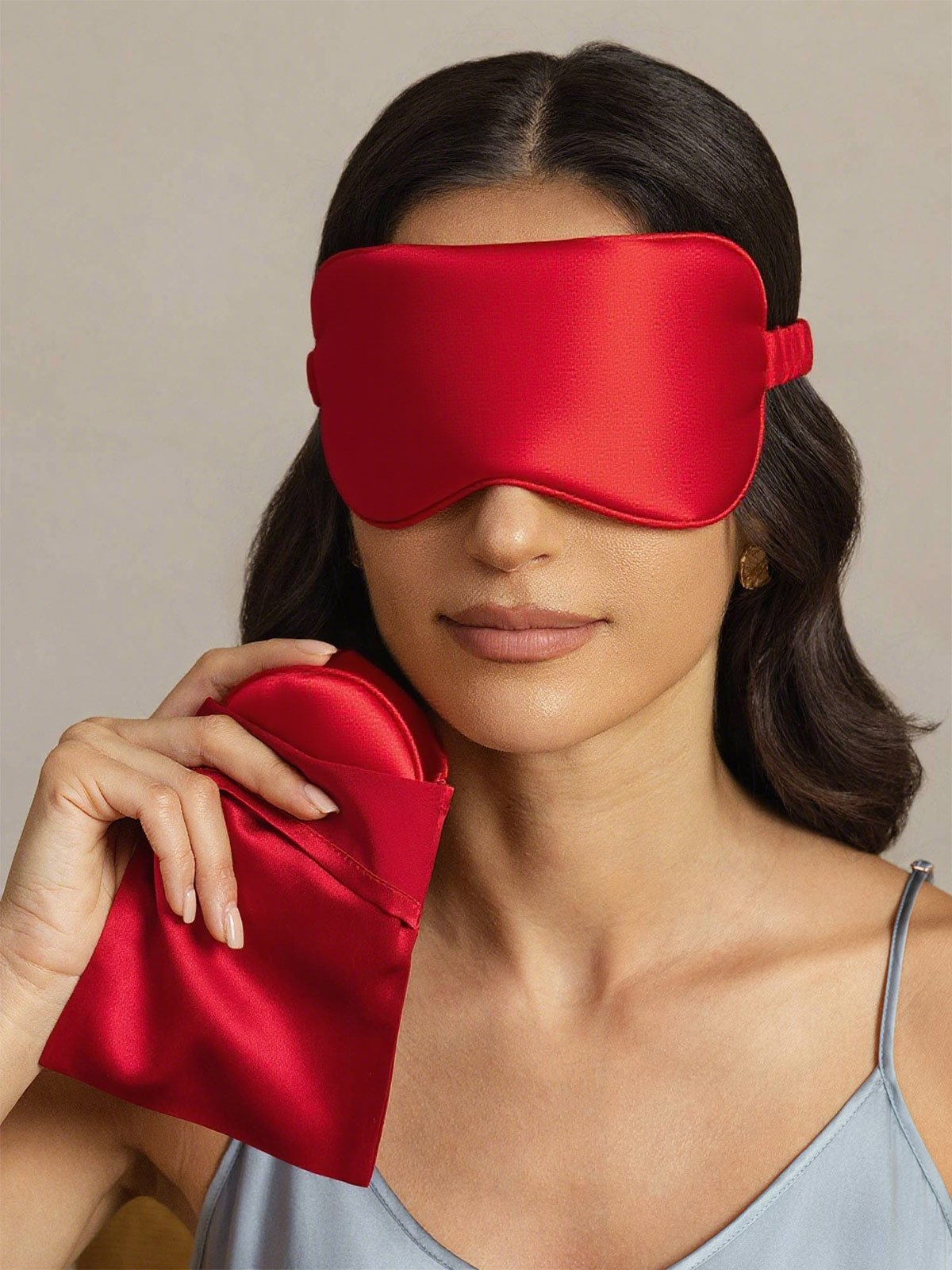 [Rotwein] SilkSilky-DE Reine Seide Eye Mask 004