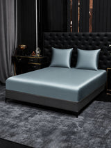 [Graublau] SilkSilky-DE Bettwäsche Sets 002