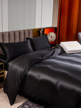 [Schwarz] SilkSilky-DE 22Momme Reine Seide Bedding Set 006,