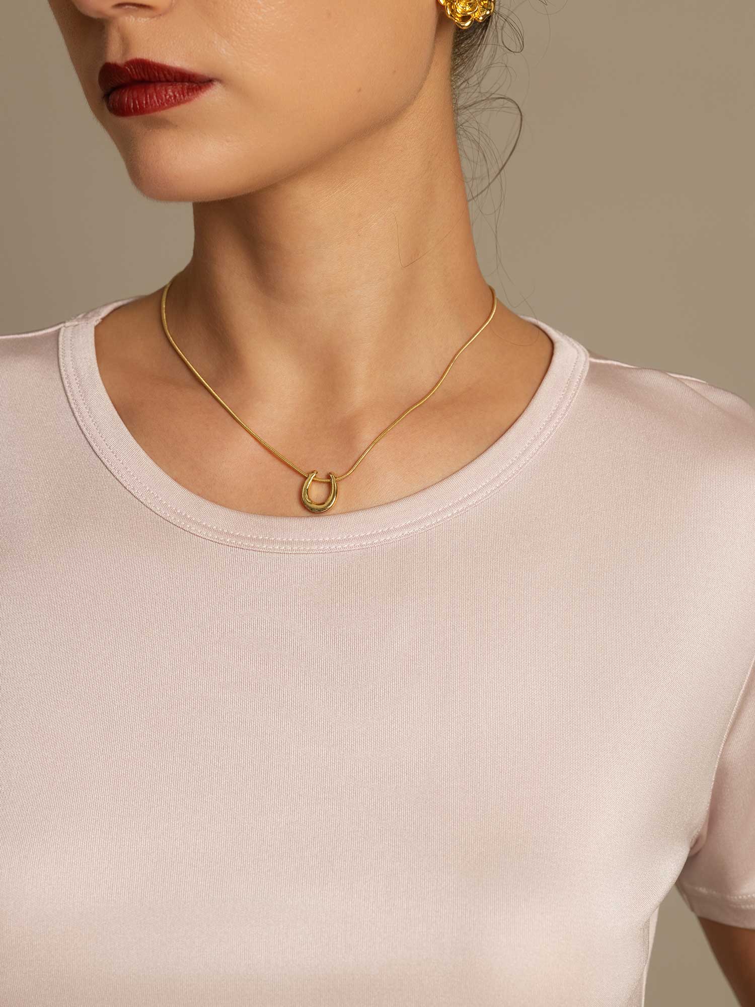 [Hellrosa] SilkSilky-DE Seidenstrick Womens T-Shirt 004,