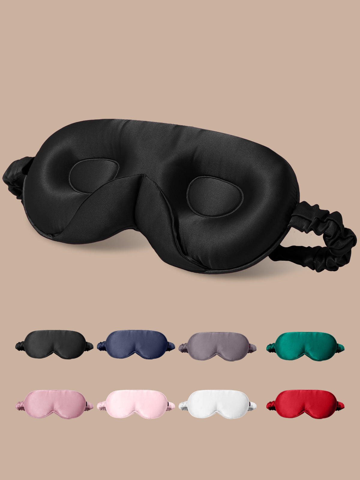 [Schwarz] SilkSilky-DE Reine Seide Eye Mask 001