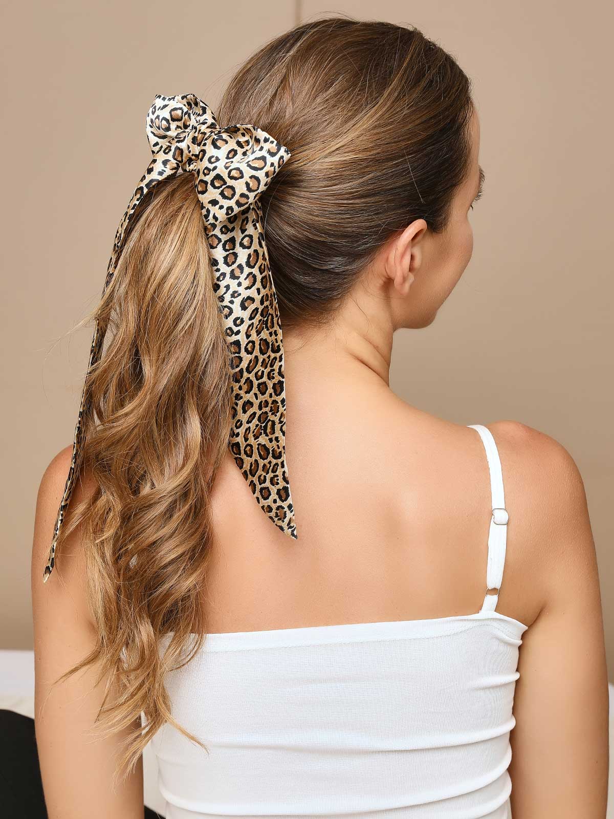 SilkSilky-DE 19Momme Reine Seide Scrunchie Leopard 003