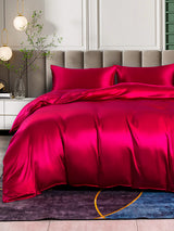 [Rotwein] SilkSilky-DE 25Momme Bettwäsche Sets 001