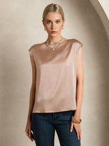 [Toskana] SilkSilky-DE Cap Sleeve Round Neck T-Shirt 008