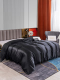 SilkSilky DE 22Momme Reine Seide Duvet Cover Schwarz 002