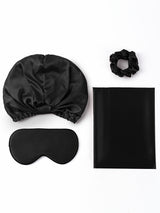 [Schwarz] SilkSilky-DE 22Momme Reine Seide Pillowcase Set 001
