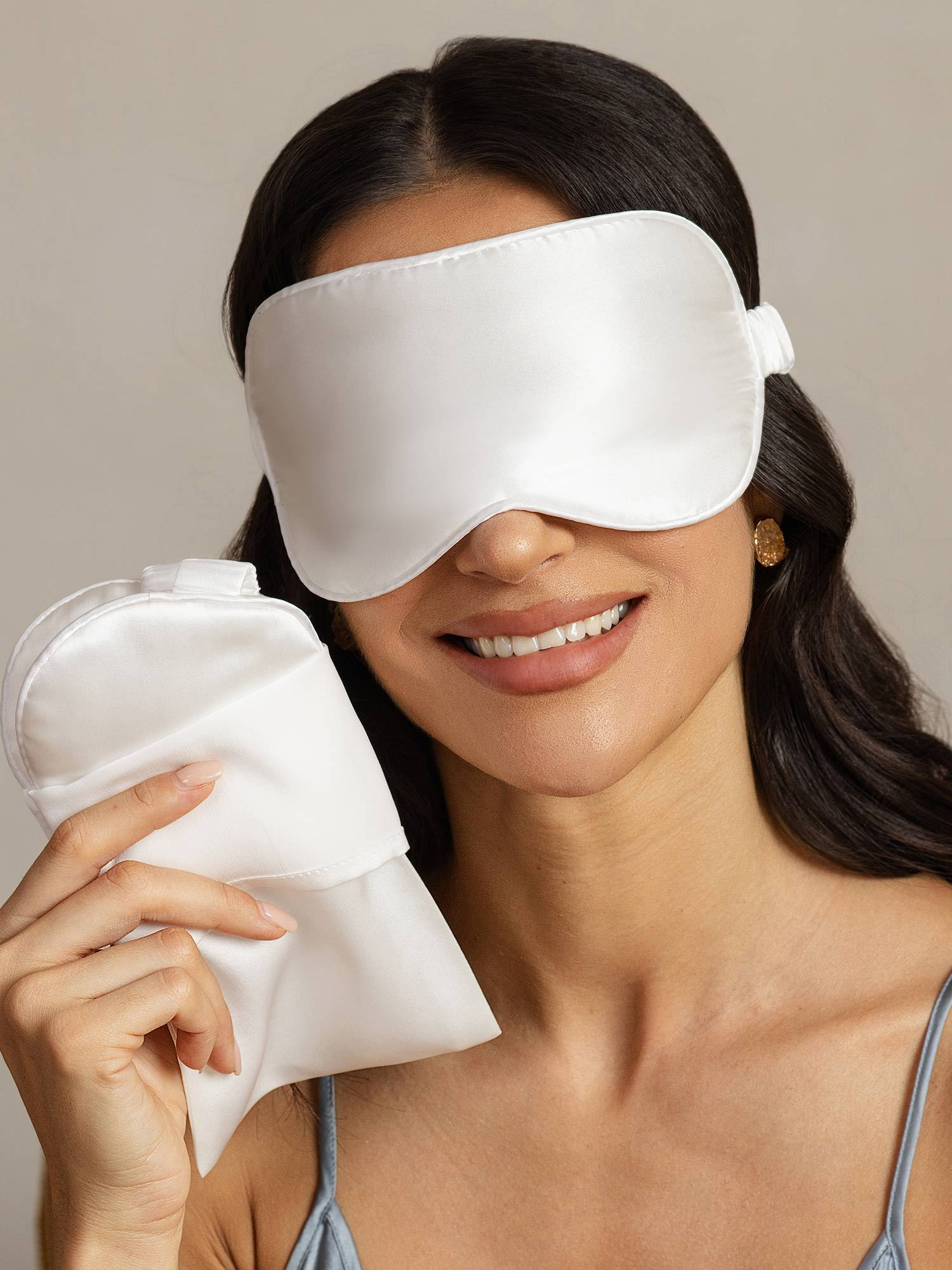 [Weiß] SilkSilky-DE Reine Seide Eye Mask 004