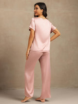 [Pfirsichhaut] SilkSilky-DE 19Momme Kurzärmelig Damen Pyjamas 002
