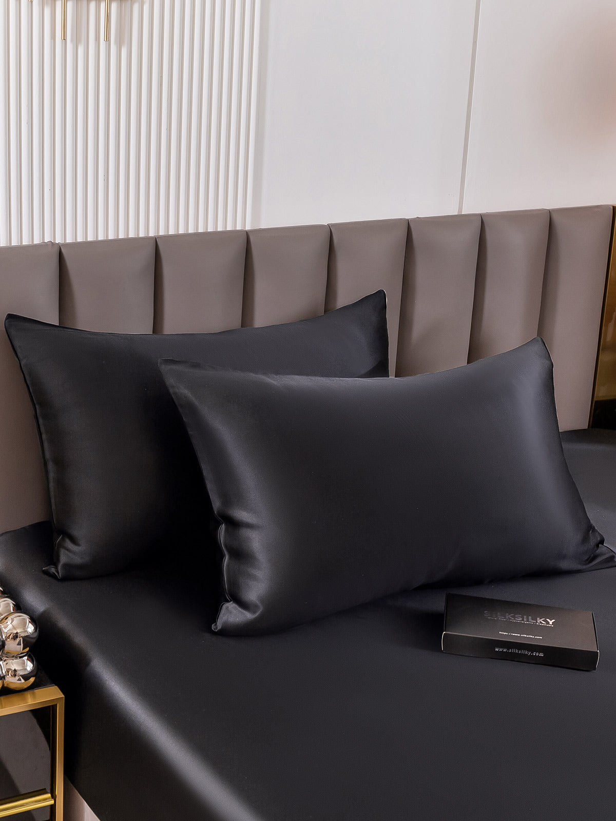 [Schwarz] SilkSilky-DE 22Momme Reine Seide Pillowcase 002