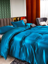 [König Blau] SilkSilky-DE 25Momme Bettwäsche Sets 005