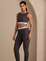 [Grau] SilkSilky-DE Sleeveless Crew Neck Women's Outfit Sets 004