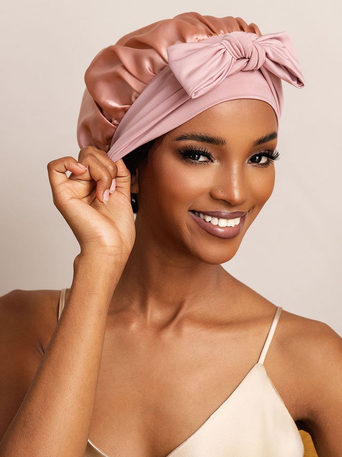 [Rosa] SilkSilky-DE Reine Seide Sleep Cap 001