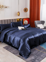 [Dunkelblau] SilkSilky-DE 19Momme Bettwäsche Sets 003