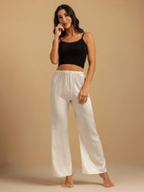 [Weiß] SilkSilky-DE 19Momme Women's Sleep Pants 005