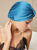 SilkSilky DE Reine Seide Sleep Cap KönigBlau 002