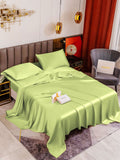 SilkSilky DE 19Momme Reine Seide Bedding Set Mintgrün 001