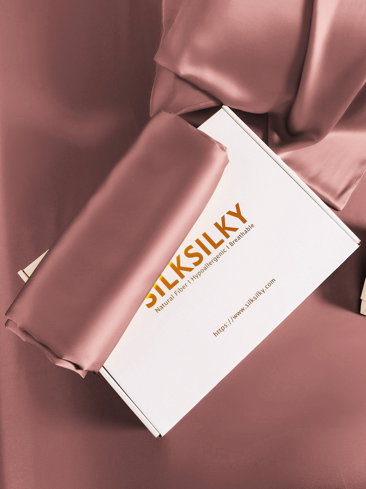 [Blasses Mauve] SilkSilky-DE 22Momme Reine Seide Pillowcase 006
