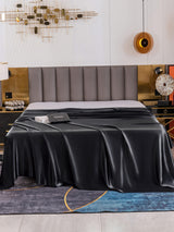 [Schwarz] SilkSilky-DE 19Momme Spannbettlaken 002