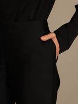 [Schwarz] SilkSilky-DE 32Momme Wolle Damenhosen 004