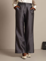 [Grau] SilkSilky-DE 32Momme Wolle Damenhosen 003