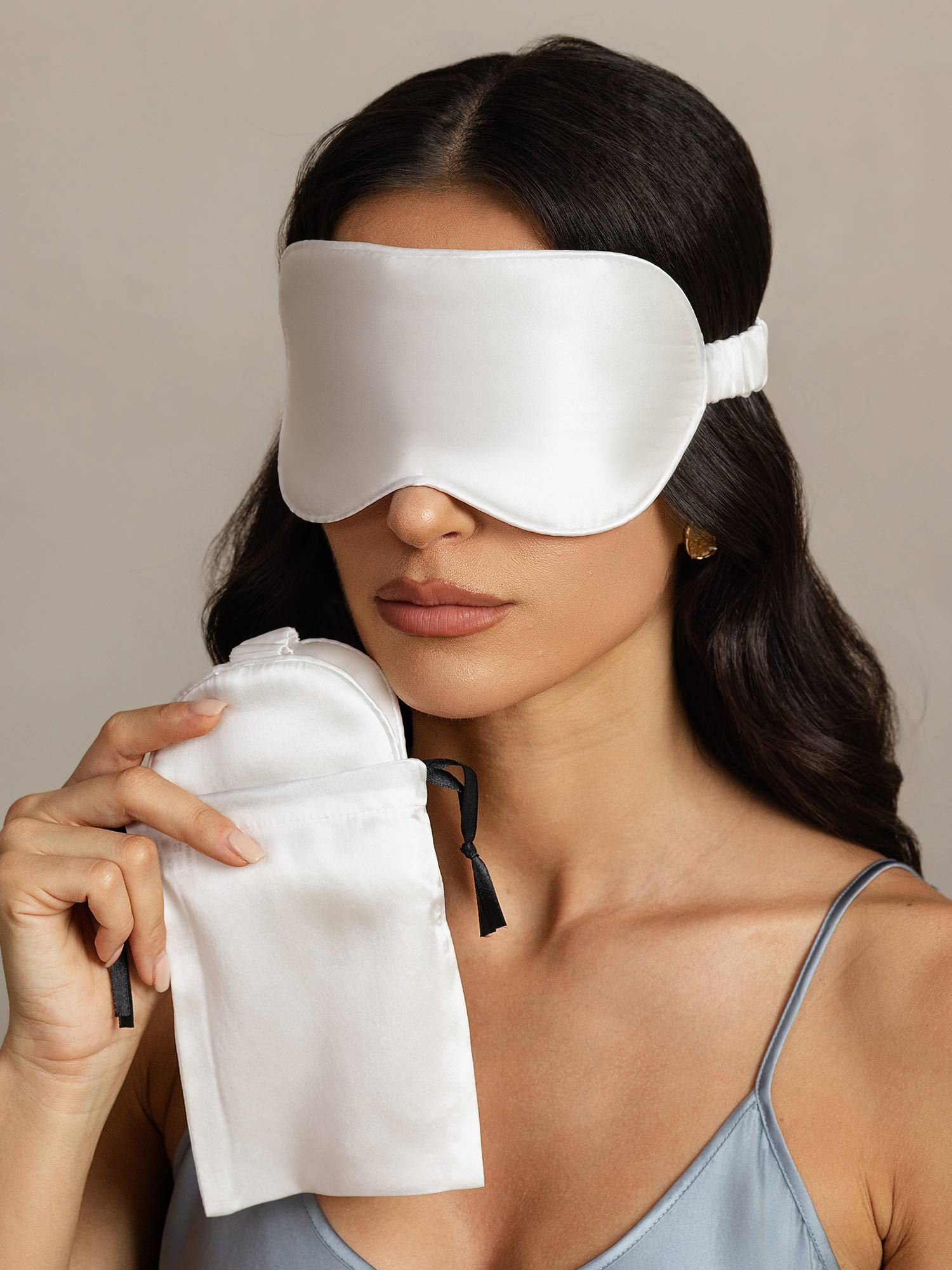 [Weiß] SilkSilky-DE Reine Seide Eye Mask 008