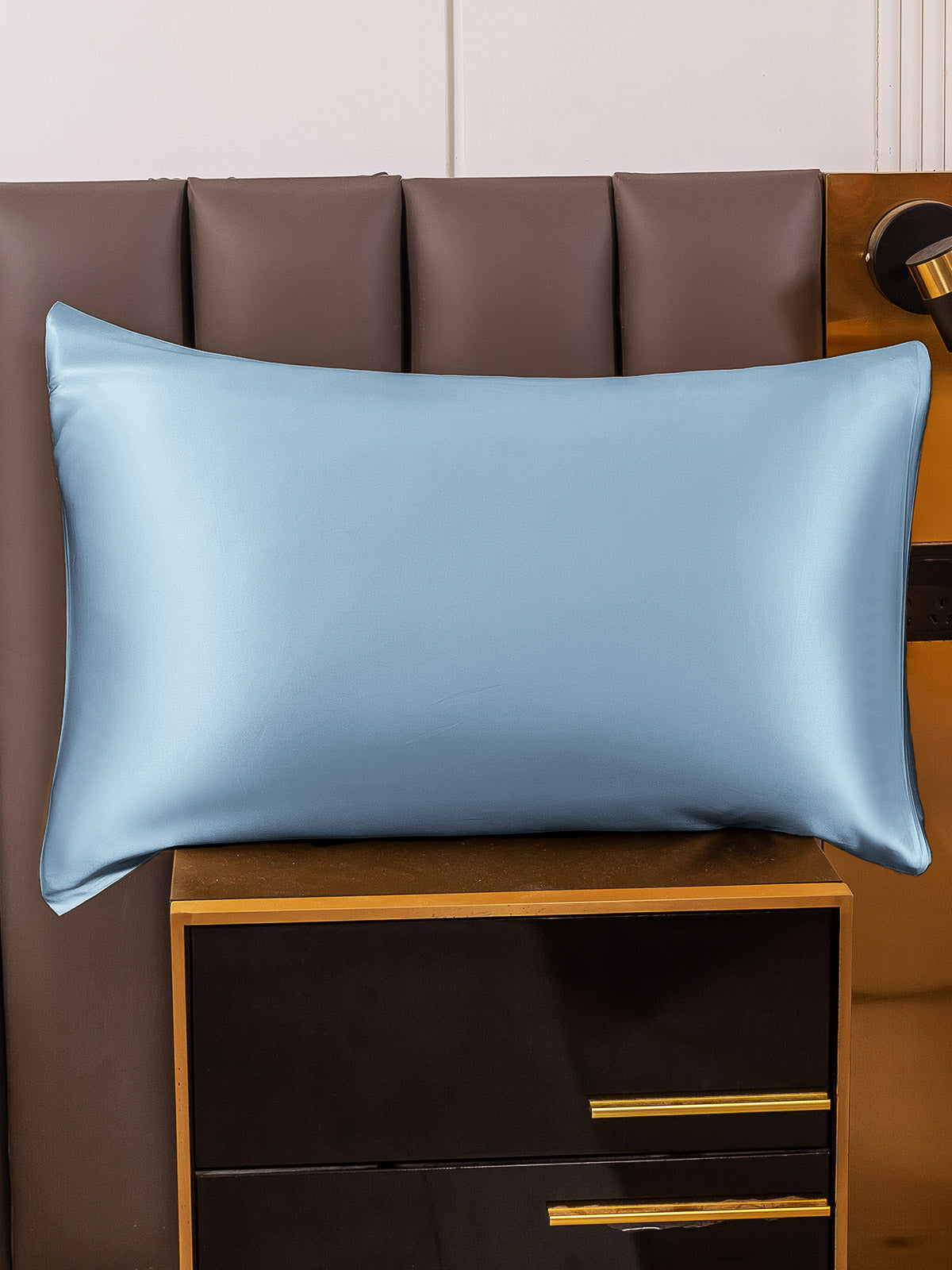 SilkSilky-DE 19Momme Reine Seide Pillowcase Hellblau 001