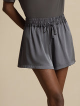 [Dunkelgrau] SilkSilky-DE 19Momme Damen Shorts 005