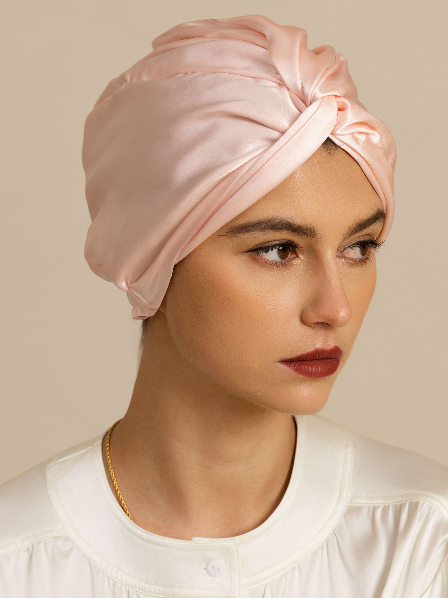 [Rosa] SilkSilky-DE 22Momme Schlafmützen 001