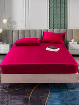 [Rotwein] SilkSilky-DE 25Momme Bettwäsche Sets 002