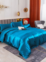 [König Blau] SilkSilky-DE 19Momme Bettwäsche Sets 004