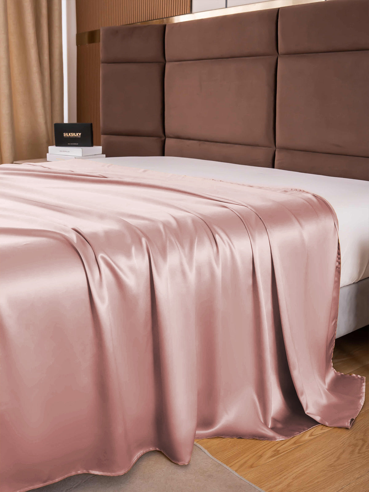 [Blasses Mauve] SilkSilky-DE 19Momme Reine Seide Sheet 002