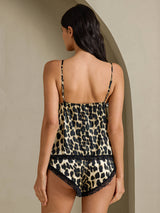 [Leopard] SilkSilky-DE Sleeveless V Neck Camisole-Set 002