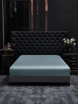 [Graublau] SilkSilky-DE 22Momme Spannbettlaken 001
